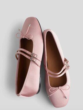 NWOB Madewell The Greta Double-Strap Ballet Flat in Wisteria Dove